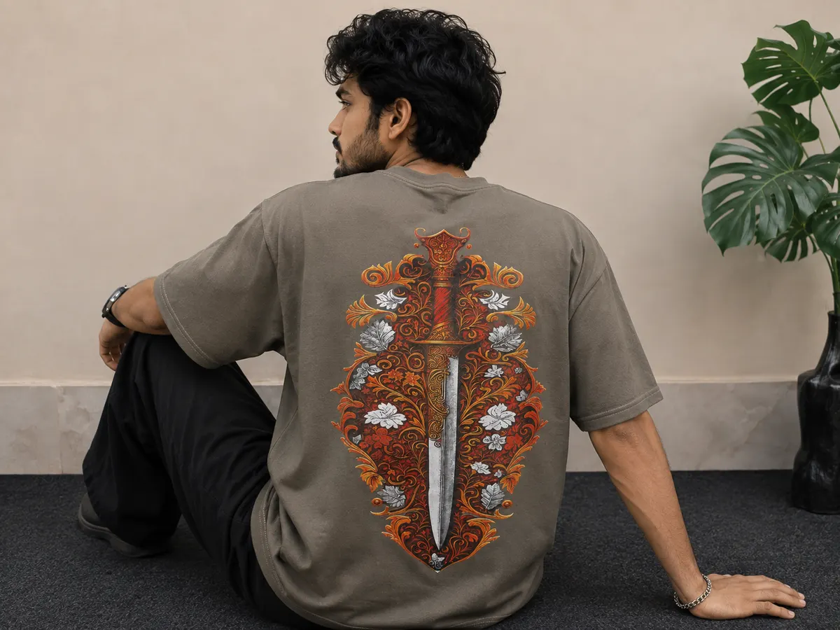 Drop Shoulder T-Shirt for men | Olive