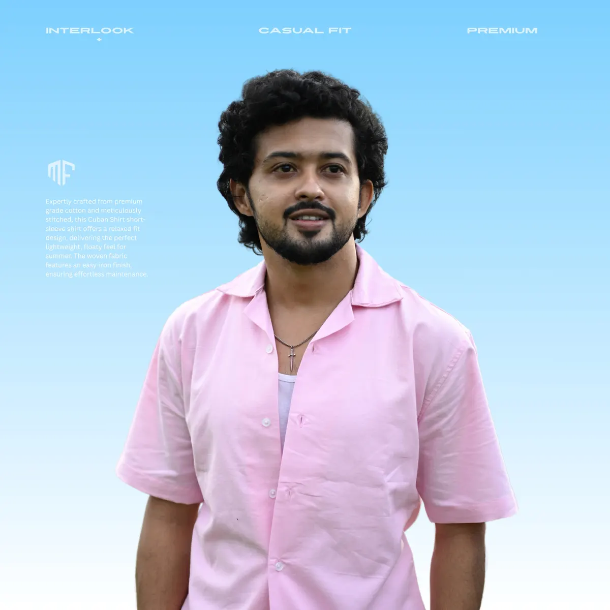 Pink Color | Cuban Collar Shirt